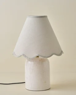 Farrah Table Lamp - Textured Cream