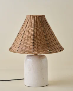 Farrah Table Lamp - Textured Cream