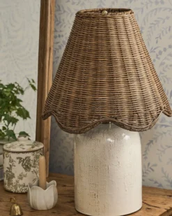 Farrah Table Lamp - Textured Cream