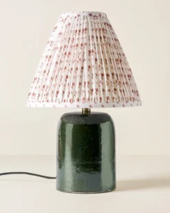 Farrah Table Lamp - Textured Green