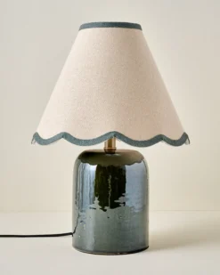 Farrah Table Lamp - Textured Green