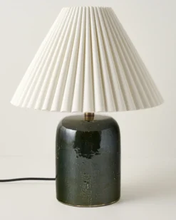 Farrah Table Lamp - Textured Green