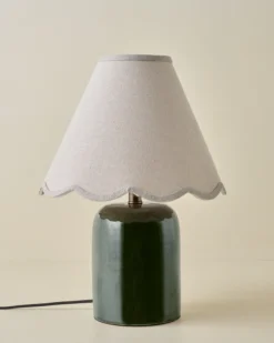 Farrah Table Lamp - Textured Green