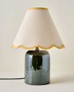 Farrah Table Lamp - Textured Green