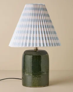 Farrah Table Lamp - Textured Green