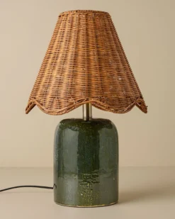 Farrah Table Lamp - Textured Green