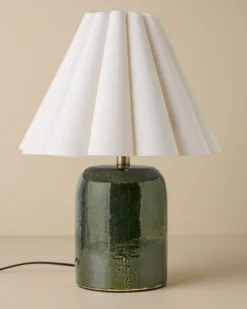 Farrah Table Lamp - Textured Green