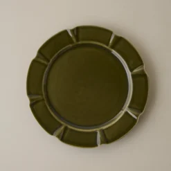Fern Green Luna Scalloped Plate