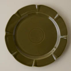 Fern Green Luna Scalloped Plate