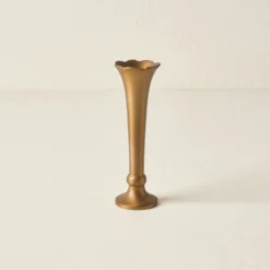 Flannery Scalloped Brass Bud Vase
