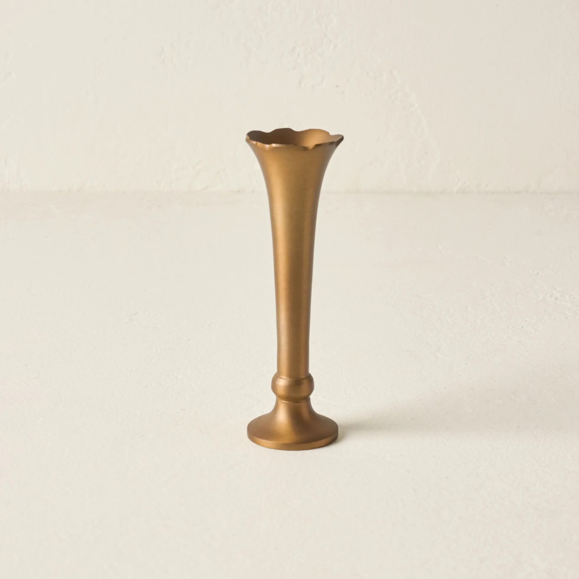 Flannery Scalloped Brass Bud Vase