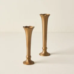 Flannery Scalloped Brass Bud Vase