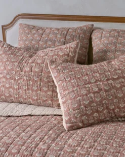 Flora Block Print Pillow Sham - Desert Clay