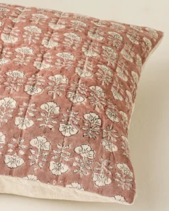 Flora Block Print Pillow Sham - Desert Clay