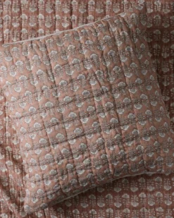 Flora Block Print Pillow Sham - Desert Clay