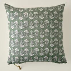 Flora Dusty Green Printed Pillow