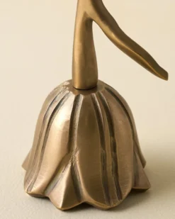 Floral Antique Brass Bell