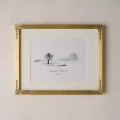 Floral Antique Brass Picture Frame