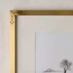 Floral Antique Brass Picture Frame
