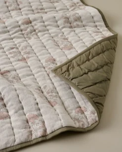 Floral Jacquard Kantha Quilt + Sham Set (King)