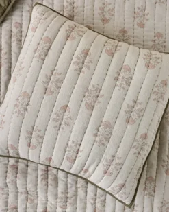 Floral Jacquard Kantha Quilt + Sham Set (King)