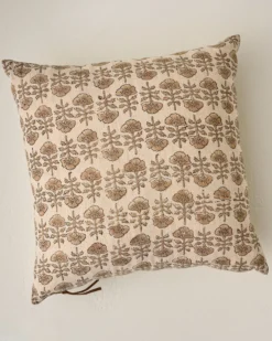 Flora Natural Printed Pillow