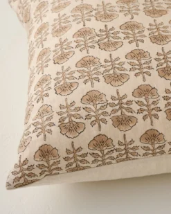 Flora Natural Printed Pillow