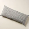 Flora Silver Blue Large Lumbar Pillow
