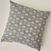Flora Silver Blue Printed Pillow
