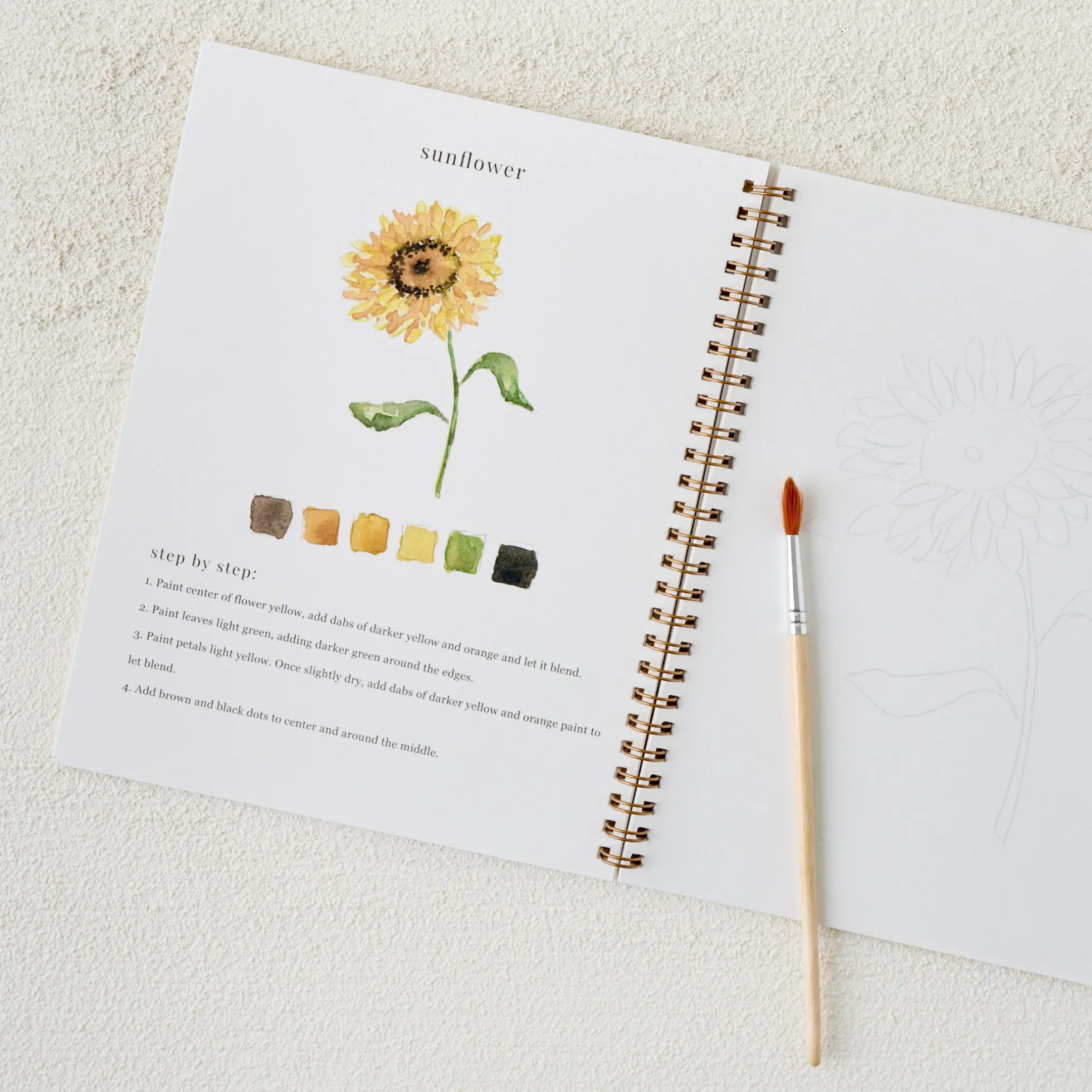 Flowers Watercolor Workbook