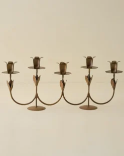 Forged Tulip Candelabra