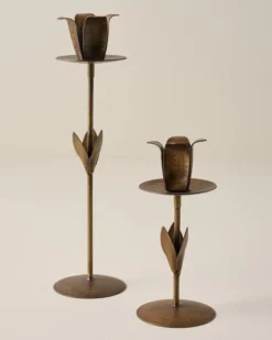Forged Tulip Taper Holder