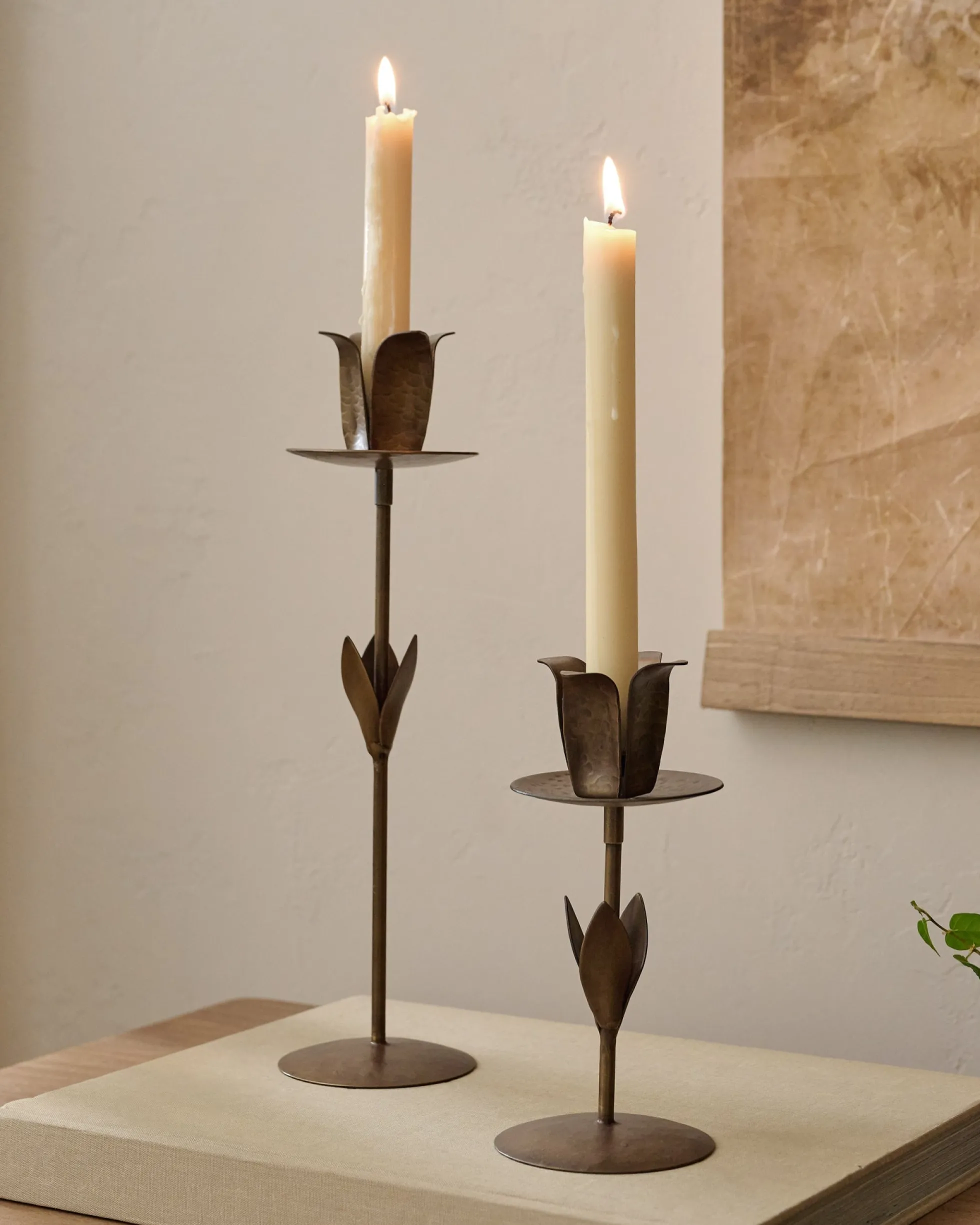 Forged Tulip Taper Holder