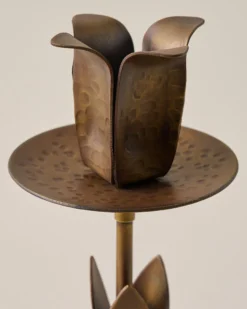 Forged Tulip Taper Holder
