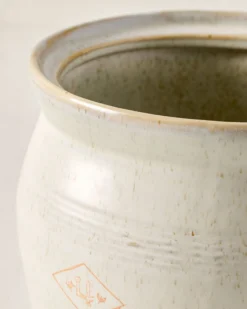 French Grey Embossed Stripe Canister