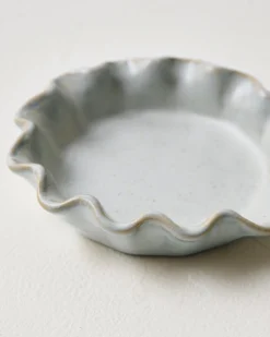 French Grey Ruffle Spoon Rest