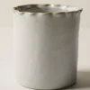 French Grey Ruffle Utensil Crock