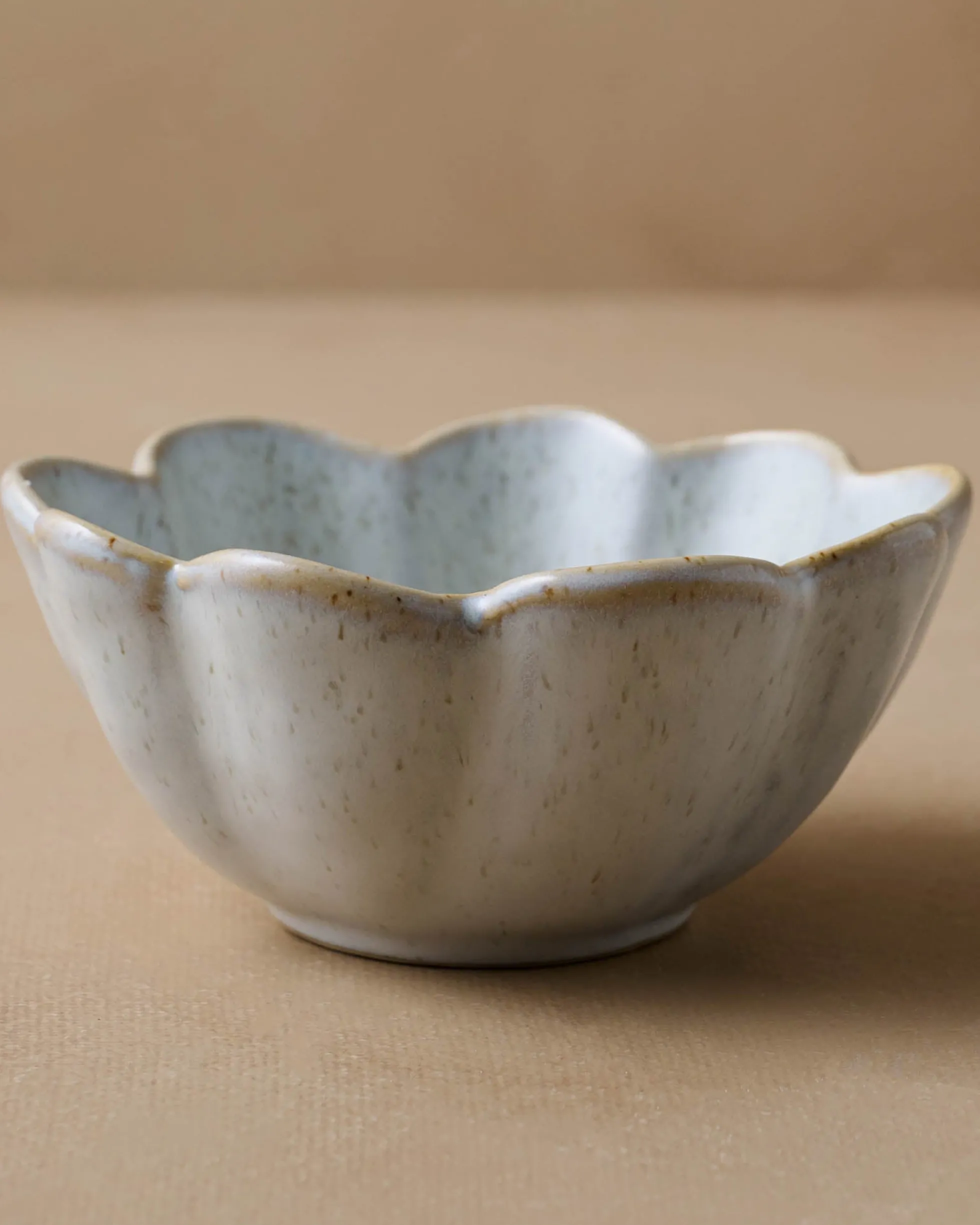 French Grey Scalloped Mini Bowl