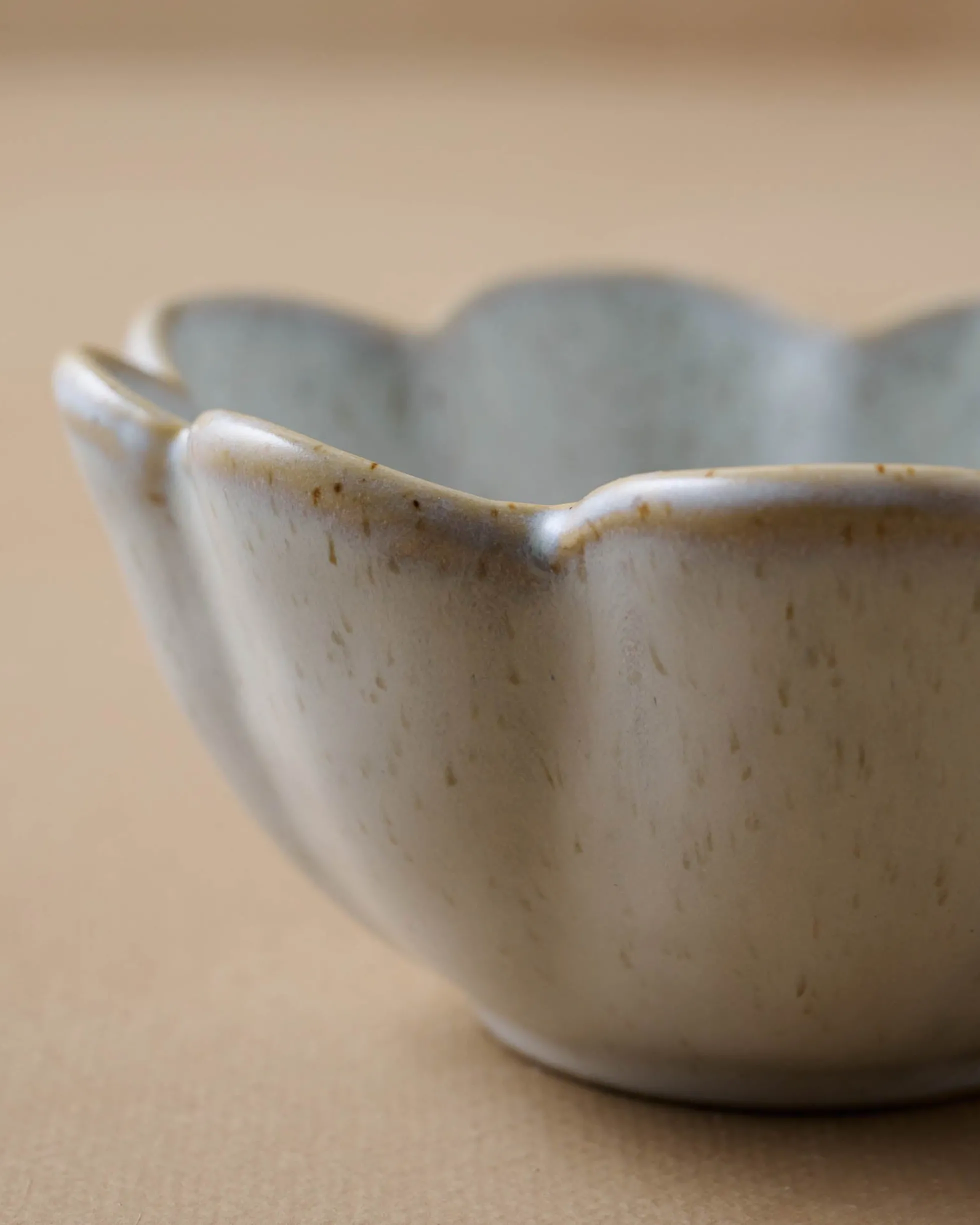 French Grey Scalloped Mini Bowl