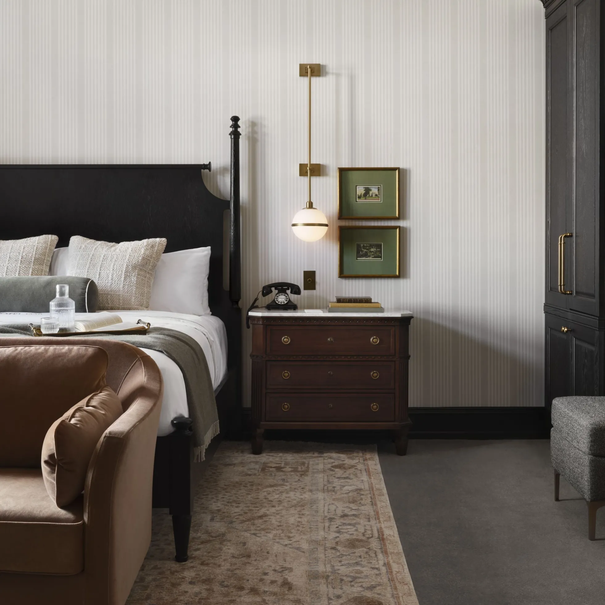 French Linen Stripe Wallpaper