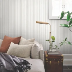 French Linen Stripe Wallpaper
