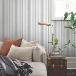 French Linen Stripe Wallpaper