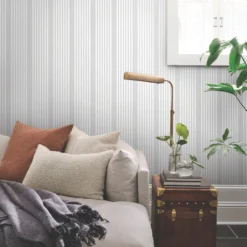 French Linen Stripe Wallpaper