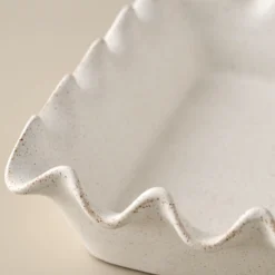 French White Scalloped 9x9 Baking Pan