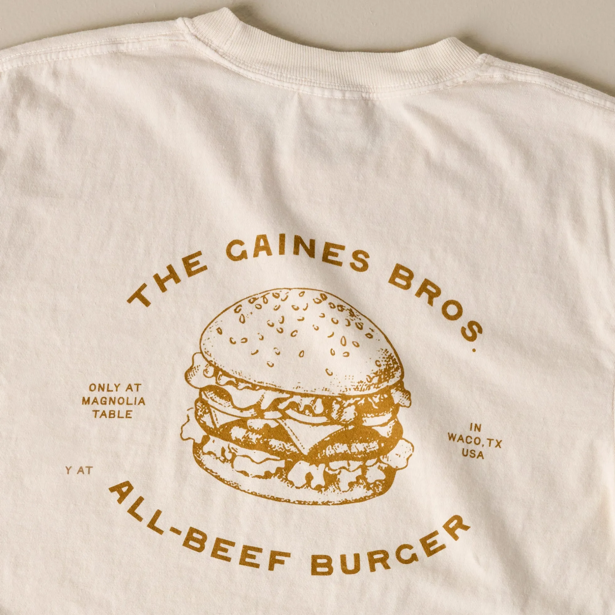 Gaines Bros Burger Ivory Tee