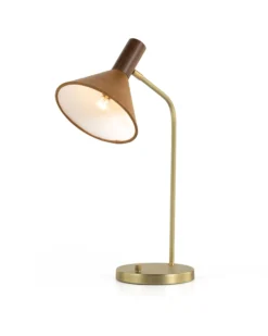 Gibson Task Lamp with Leather Shade