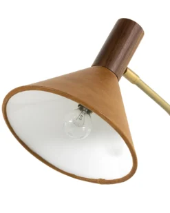 Gibson Task Lamp with Leather Shade