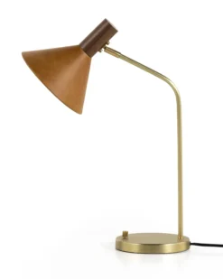 Gibson Task Lamp with Leather Shade