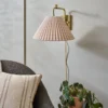Gingham Swivel Plug-In Sconce