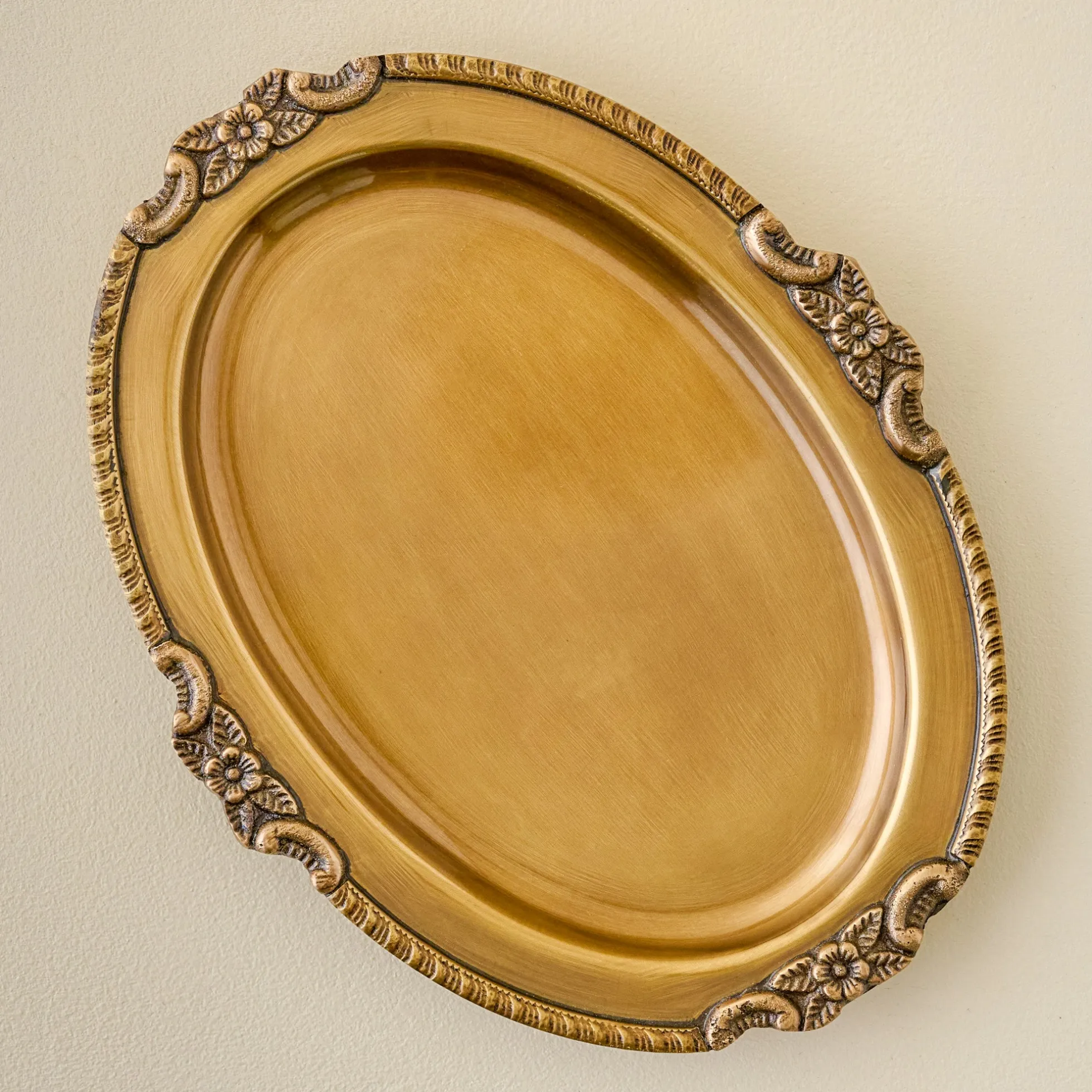 Giselle Antiqued Brass Tray